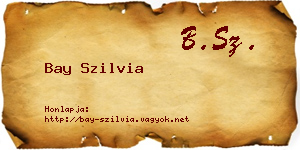 Bay Szilvia névjegykártya